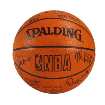 1997-1998 San Antonio Spurs Team Signed Basketball With 12 Signatures Including Duncan and Robinson